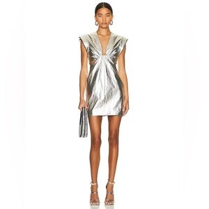 A.L.C. Adina Metallic Vegan Leather Mini Dress Size 2